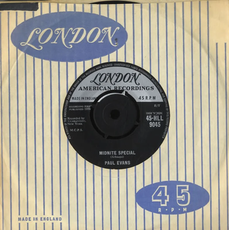 Paul Evans Midnite Special UK 7" vinyl