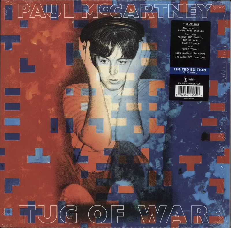 Paul McCartney and Wings Tug Of War - Blue Vinyl 180 Gram - Shrink UK Vinyl LP