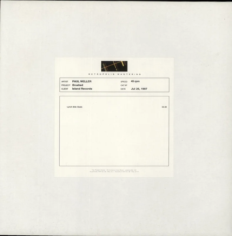 Paul Weller Brushed - Lynch Mob Beats UK Acetate