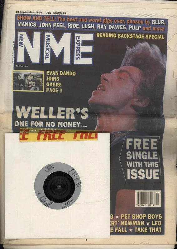Paul Weller Shadow Of The Sun + Nme Mag UK 7" vinyl