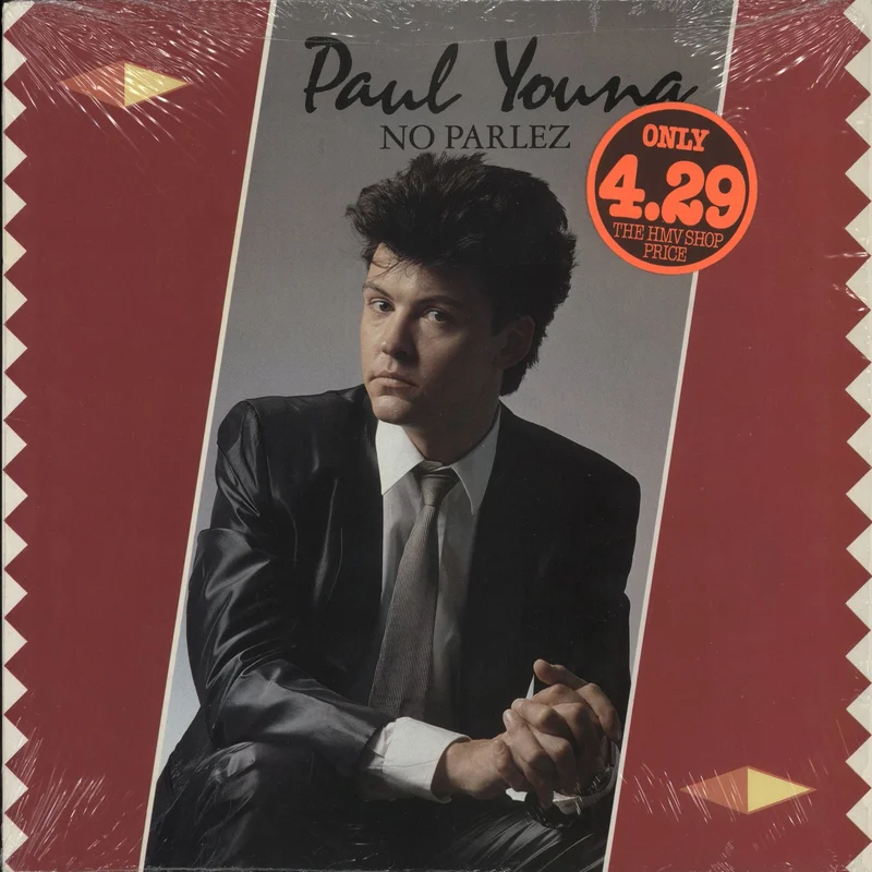 Paul Young No Parlez + Inner - Opened Shrink/Store Price Sticker UK Vinyl LP