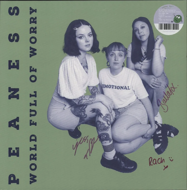 Peaness World Full Of Worry - Mint Green Vinyl + Autographed UK Vinyl LP