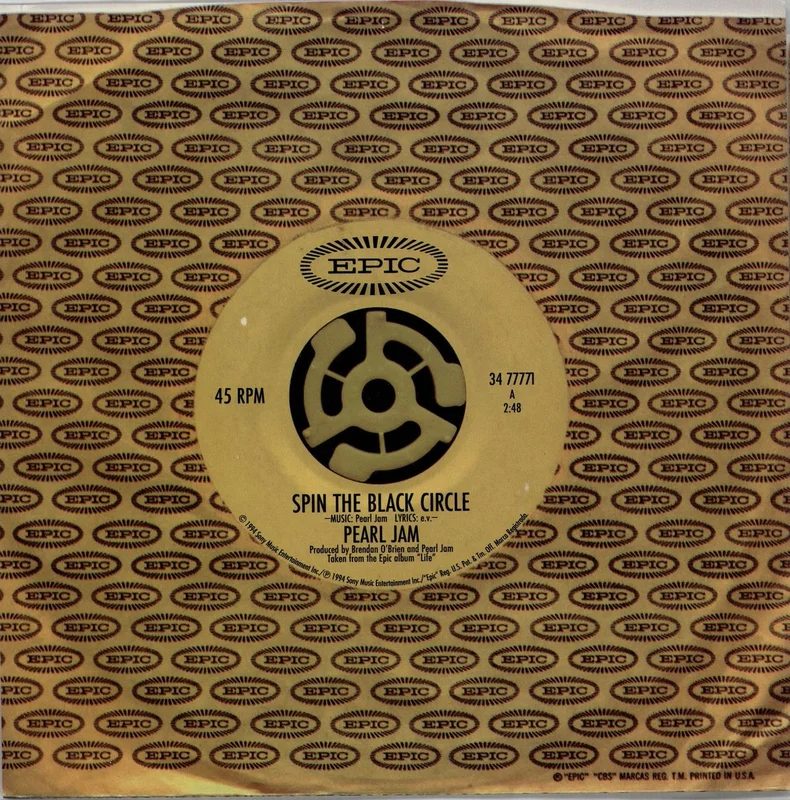 Pearl Jam Spin The Black Circle US 7" vinyl
