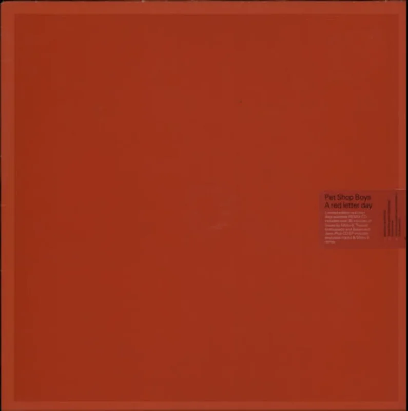 Pet Shop Boys A Red Letter Day - Red vinyl + Opened Sticker UK 12" vinyl