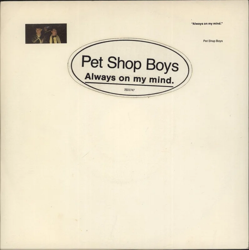 Pet Shop Boys Always On My Mind - Stickered Sleeve German 7" vinyl