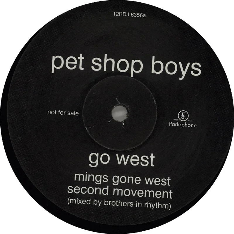 Pet Shop Boys Go West - 1st DJ Issue UK Promo 12" vinyl