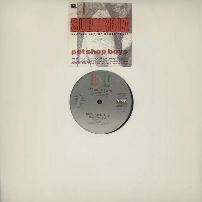 Pet Shop Boys Suburbia US Promo 12" vinyl