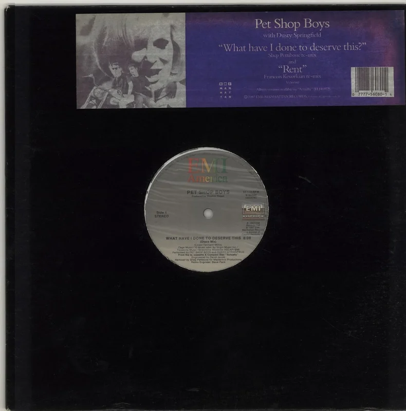 Pet Shop Boys What Have I Done To Deserve This? - 2-track - EMI America US 12" vinyl