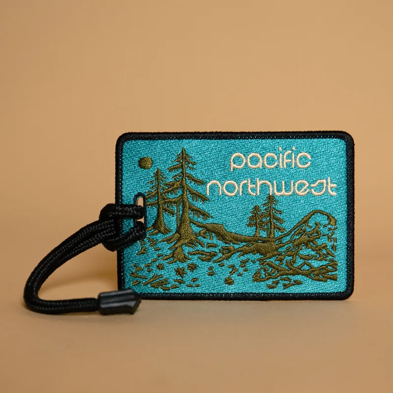 PNW Retro Patch Luggage Tag