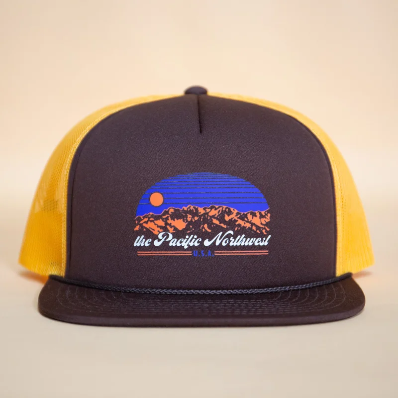 PNW Trucker Hat (Brown/Gold)