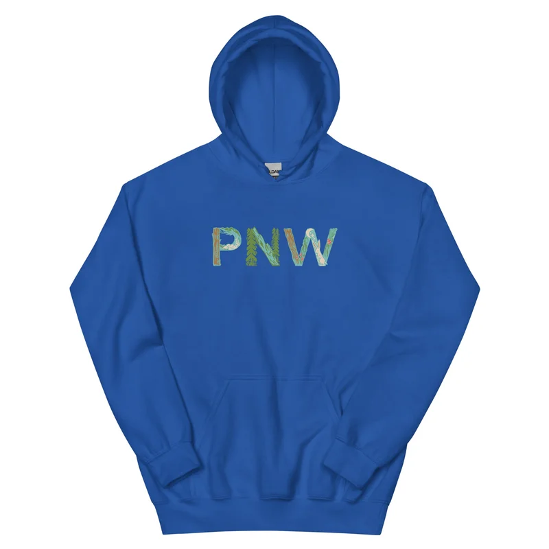PNW Woodland Unisex Hoodie Black