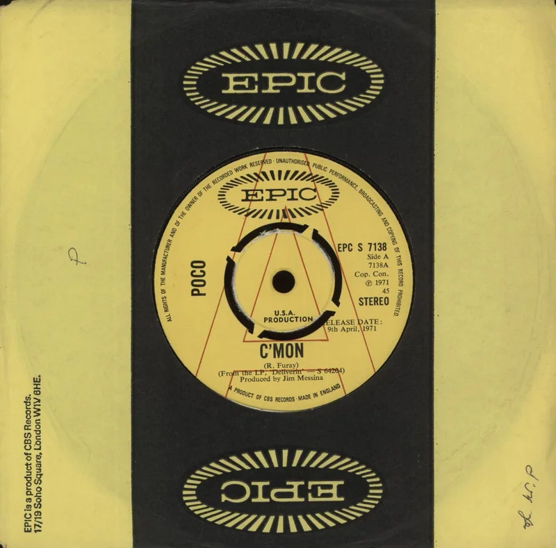 Poco C'Mon - A-Label UK Promo 7" vinyl