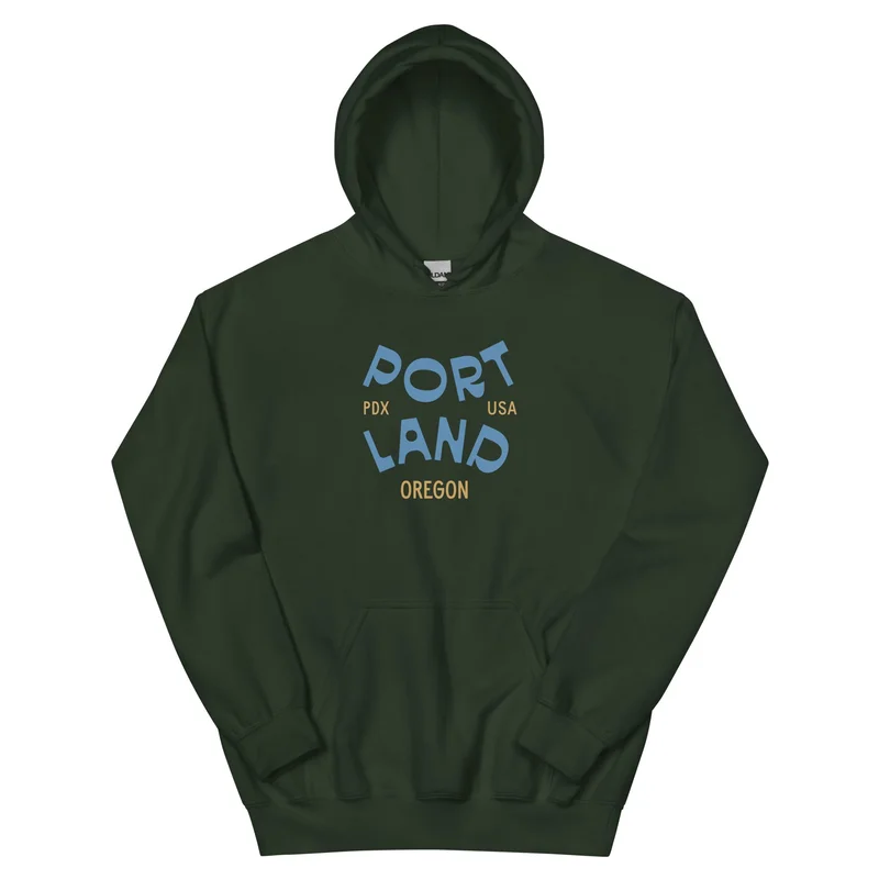 Portland Arc Unisex Hoodie Navy