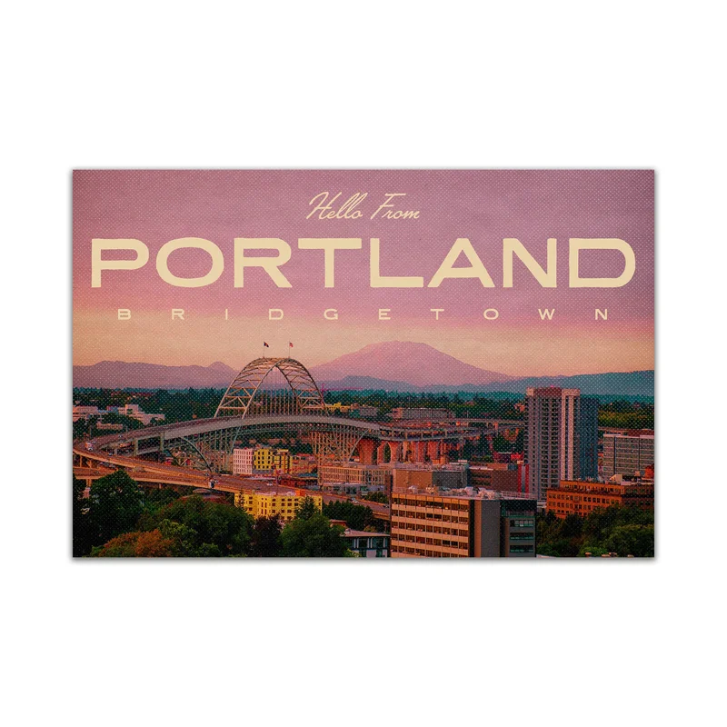 Portland Bridgetown Photo Postcard