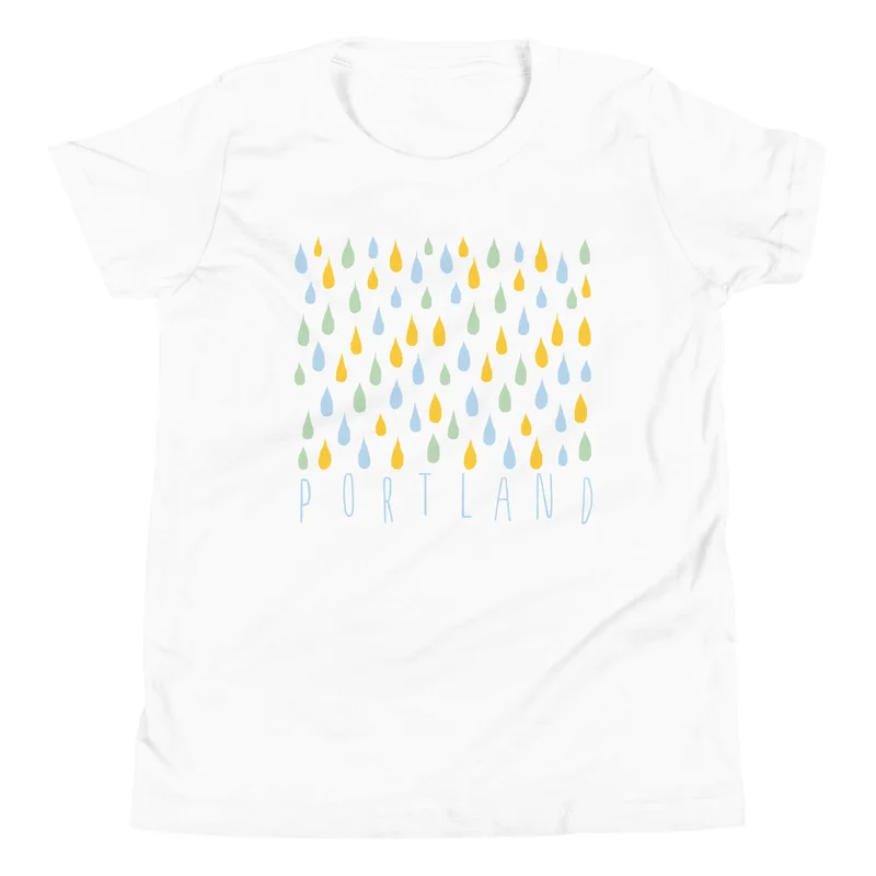 Portland Color Rain Youth Tee Black