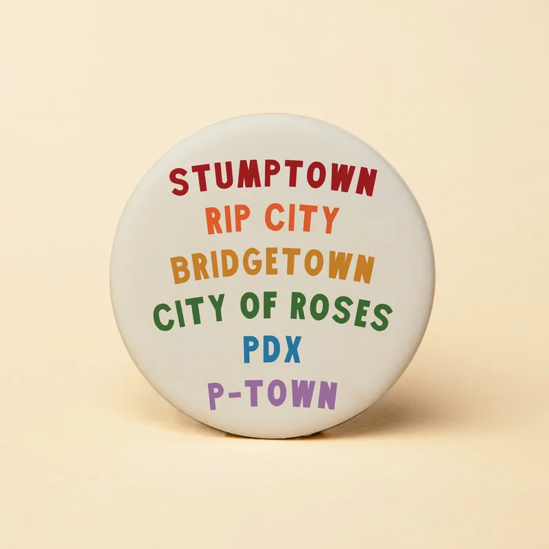 Portland Nicknames Round Magnet