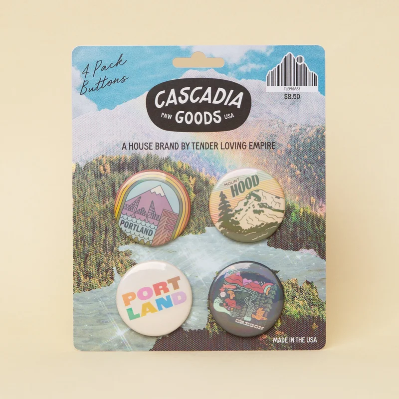 Portland Rainbow Button Pack