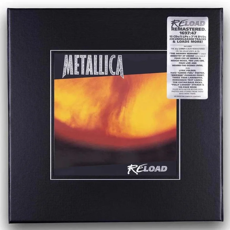 [Pre Order] Metallica - ReLoad - Deluxe Limited Numbered Edition 5LP, 45rpm 7" Vinyl Single, 15CD, 4DVD & Book Box Set  *