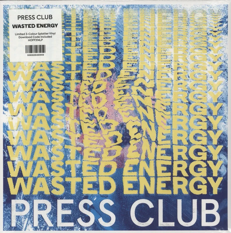 Press Club Wasted Energy - Tri-colour Splatter Vinyl - Sealed UK Vinyl LP