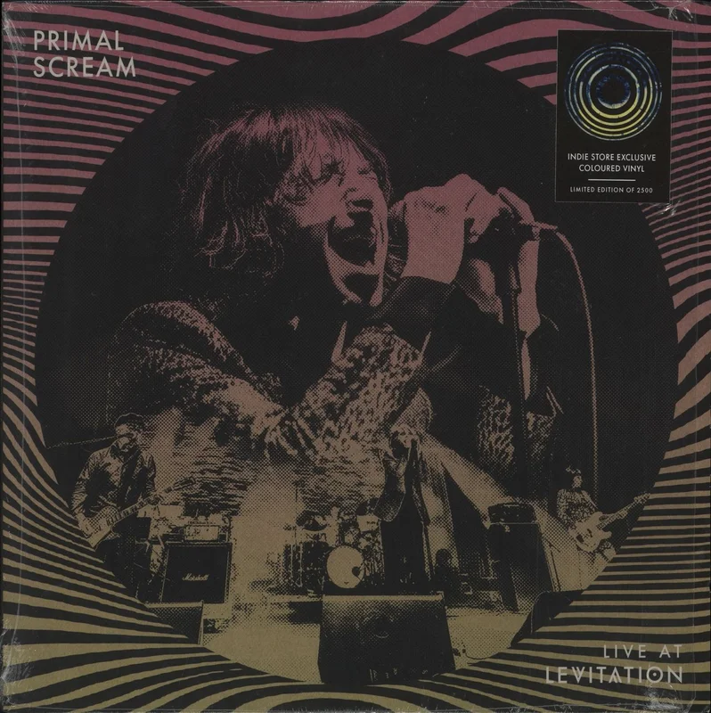 Primal Scream Live At Levitation - Yellow/Blue Vinyl UK Vinyl LP