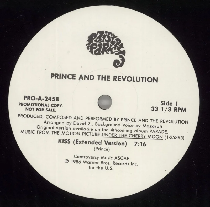 Prince Kiss (Extended Version) US Promo 12" vinyl