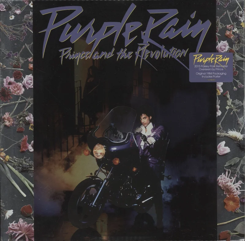 Prince Purple Rain - Foil Metallic Cover + Poster - Sealed UK Vinyl LP