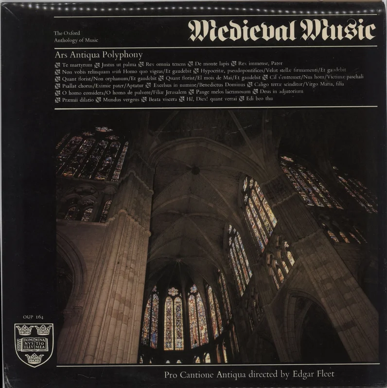 Pro Cantione Antiqua, London Medieval Music: Ars Antiqua Polyphony UK Vinyl LP