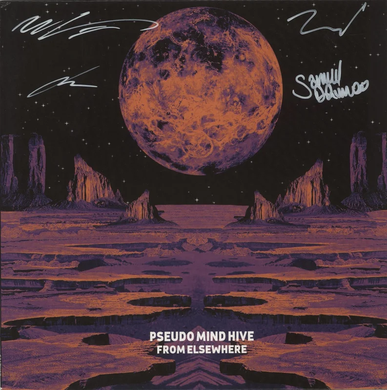 Pseudo Mind Hive From Elsewhere - Tri-Colour Orange/Purple/Black Vinyl + Autographed Australian Vinyl LP