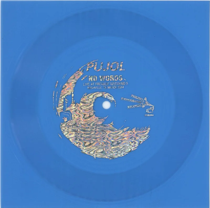 Pujol No Words - Blue Flexi-Disc US 7" vinyl