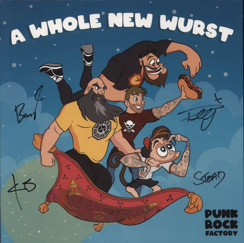 Punk Rock Factory Whole New Wurst - Ocean Sunrise Vinyl - Autographed UK Vinyl LP