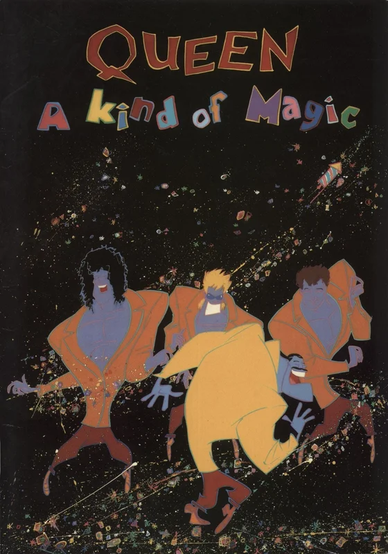 Queen A Kind Of Magic + Knebworth ticket stub, Harp insert & Postcard UK Tour programme