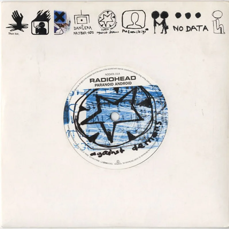 Radiohead Paranoid Android - Blue vinyl - EX UK 7" vinyl