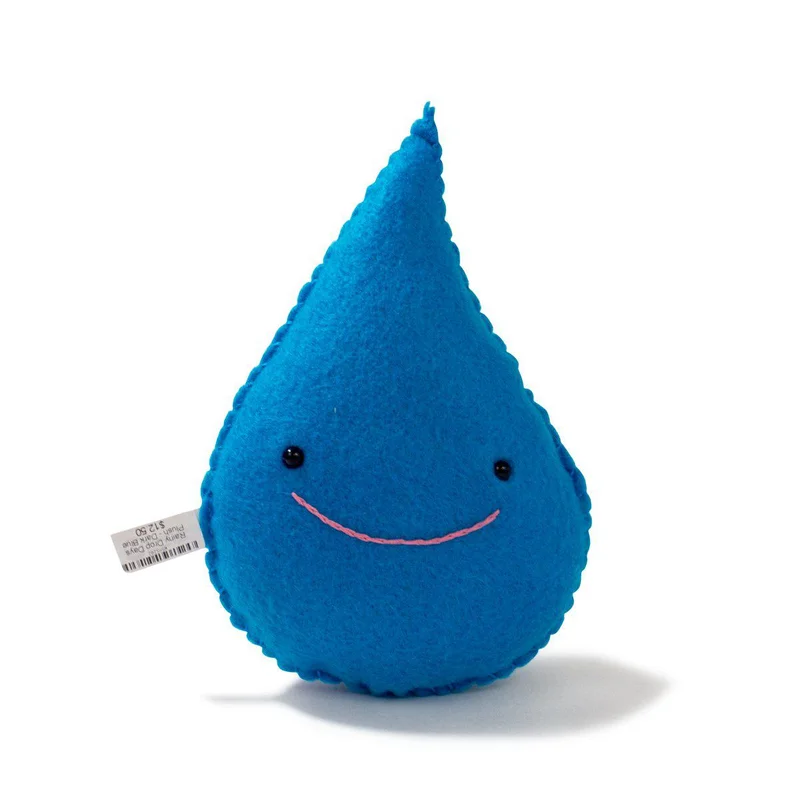 Rainy Drop Days Plush Light Blue