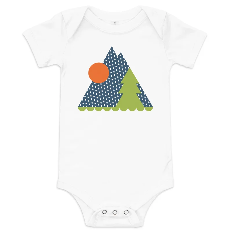 Rainy Mountain Onesie Athletic Heather