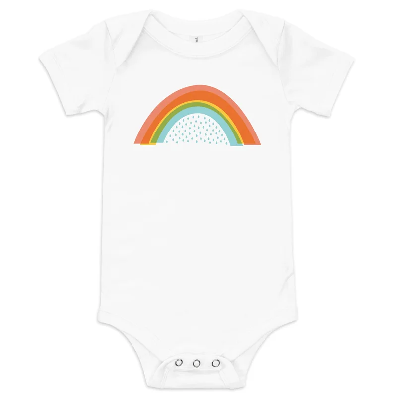 Rainy Rainbow Onesie Black