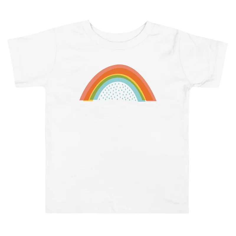 Rainy Rainbow Toddler Tee Black