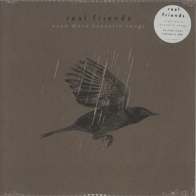 Real Friends Even More Acoustic Songs - Clear Vinyl - Autographed Print - Sealed US 10" vinyl