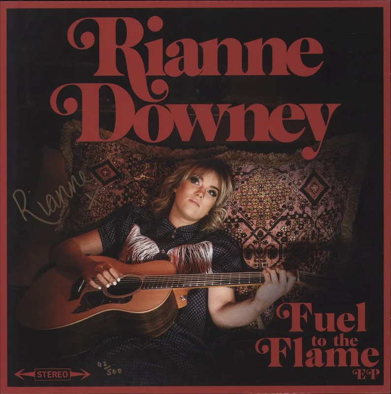 Rianne Downey Fuel To The Flame EP - Black / Red Merge Vinyl - Autographed UK 12" vinyl
