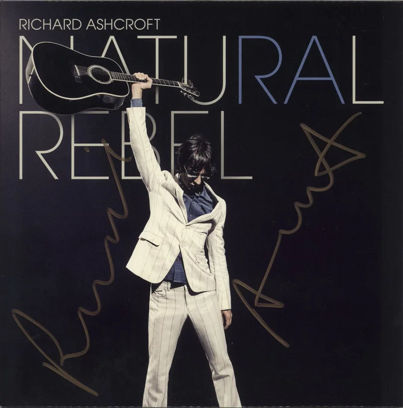 Richard Ashcroft Natural Rebel - 180gm - Autographed UK Vinyl LP