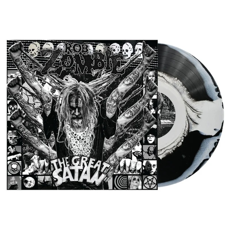 Rob Zombie The Great Satan - Black & White Swirl Vinyl + 28-page Booklet - Sealed UK Vinyl LP