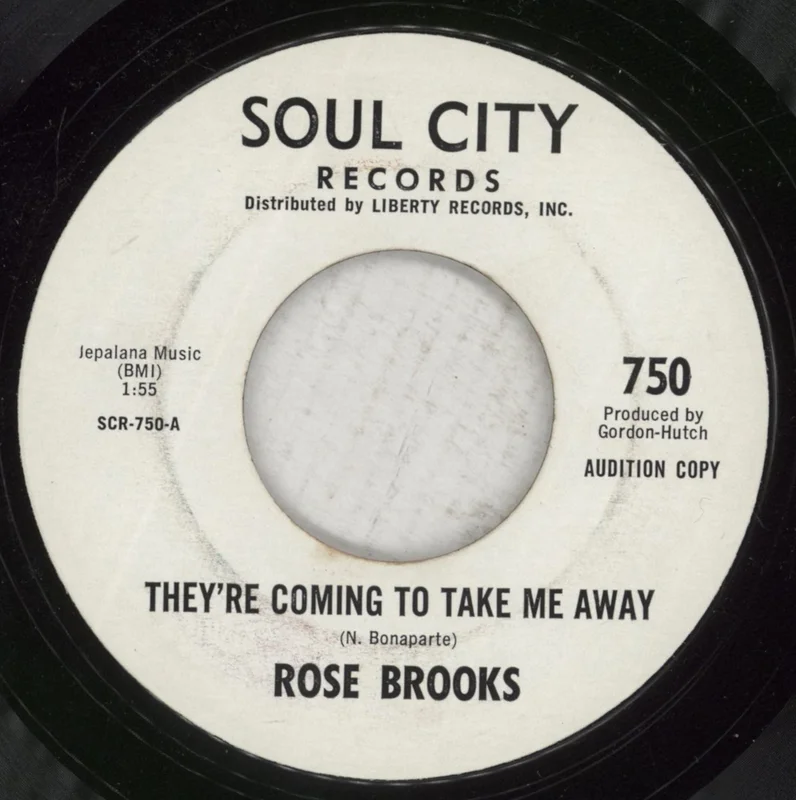 Rose Brooks They're Coming To Take Me Away / I'm Moanin' US 7" vinyl