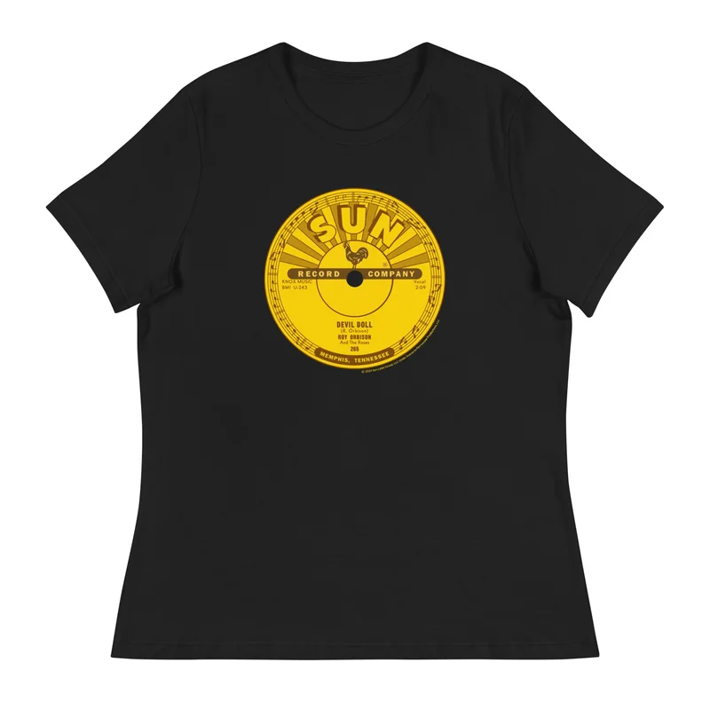 Roy Orbison Devil Doll Sun Records Label Fitted T-Shirt
