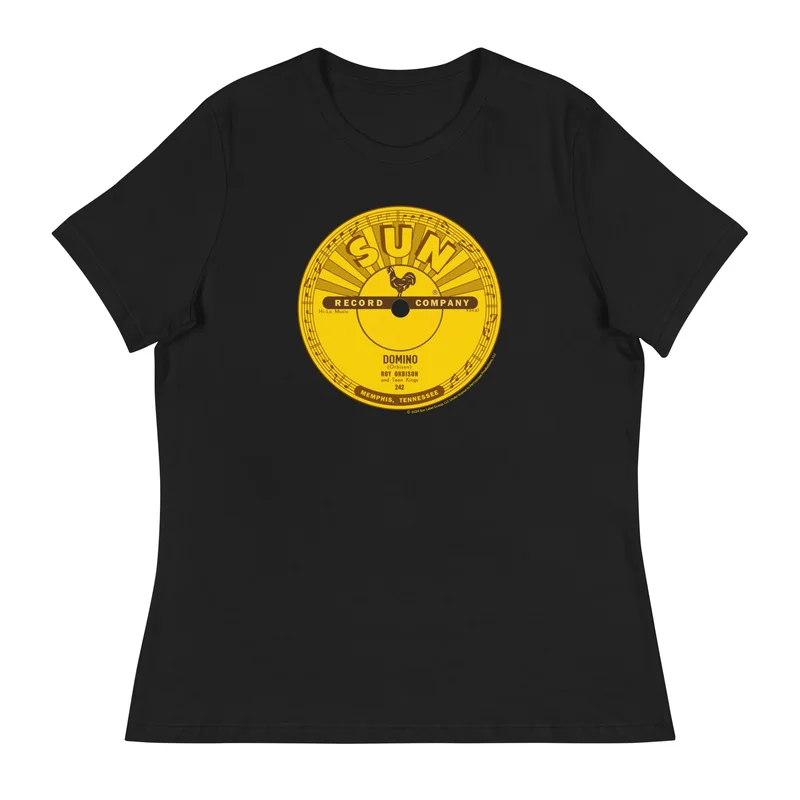 Roy Orbison Domino Sun Records Label Fitted T-Shirt
