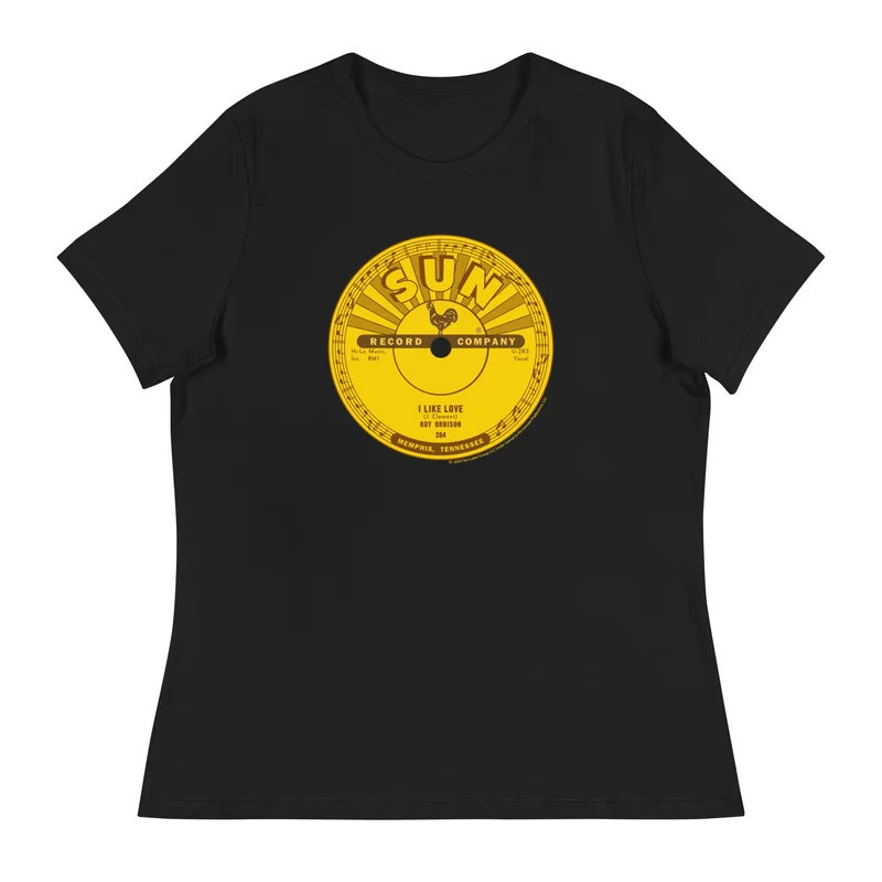 Roy Orbison I Like Love Sun Records Label Fitted T-Shirt