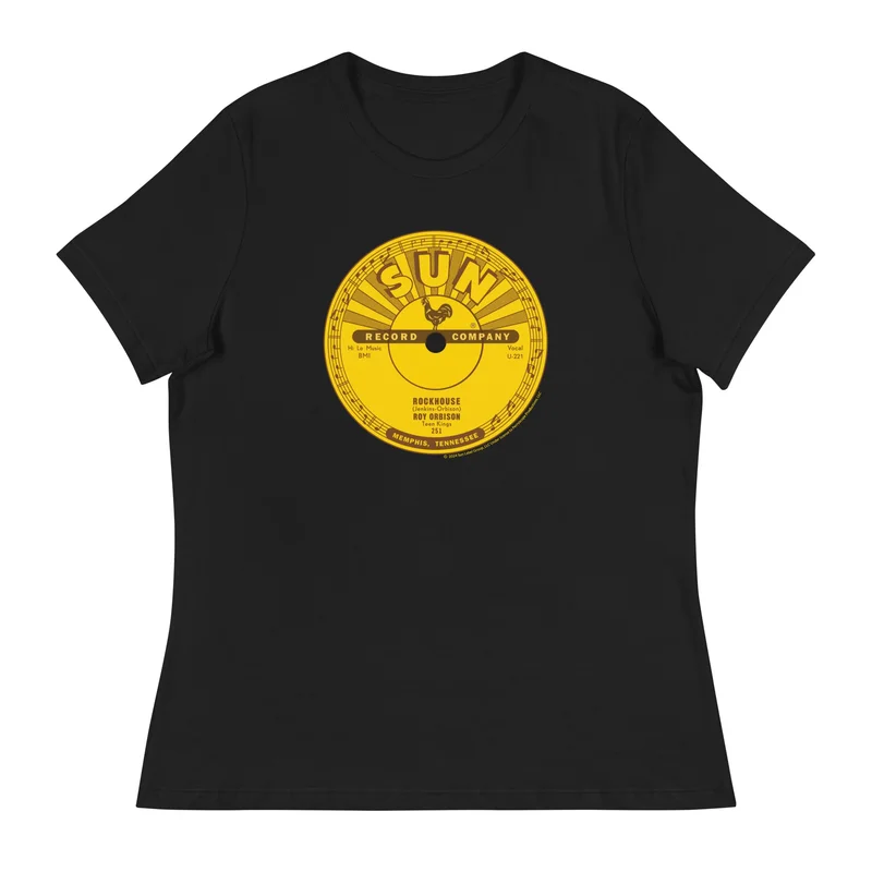 Roy Orbison Rockhouse Sun Records Label Fitted T-Shirt