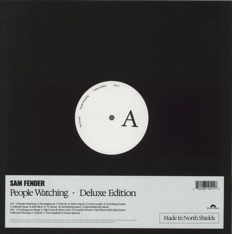 Sam Fender People Watching: Deluxe Edition + Lyric Sheet UK 2-LP vinyl set