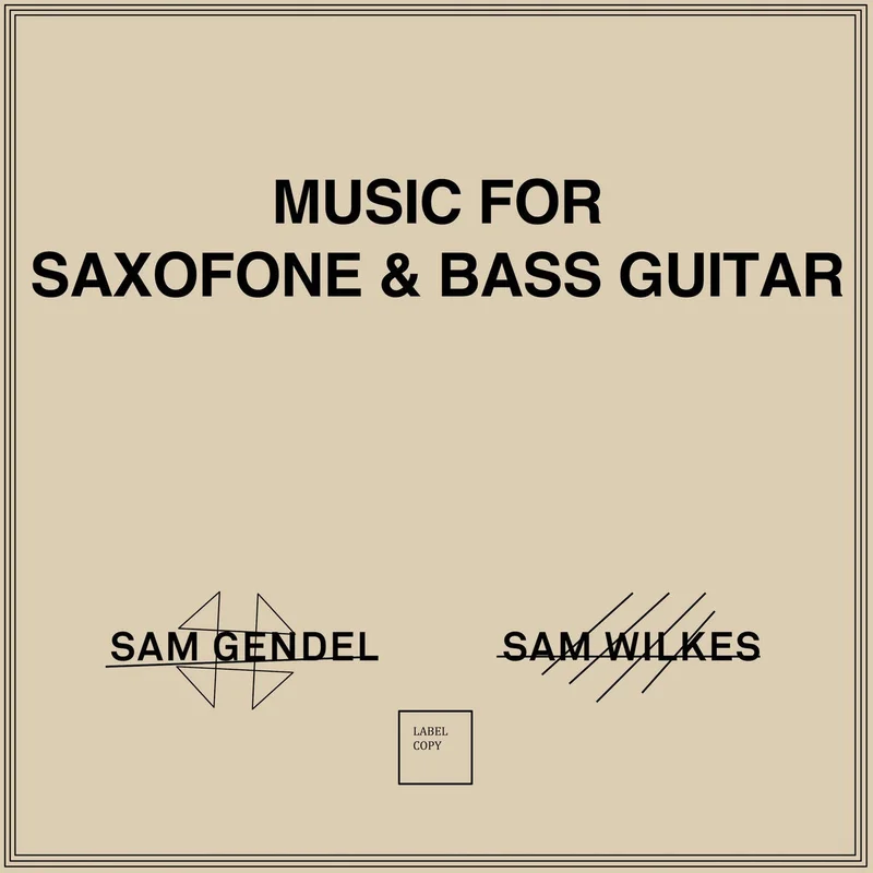 Sam Gendel & Sam Wilkes  Music For Saxofone & Bass Guitar