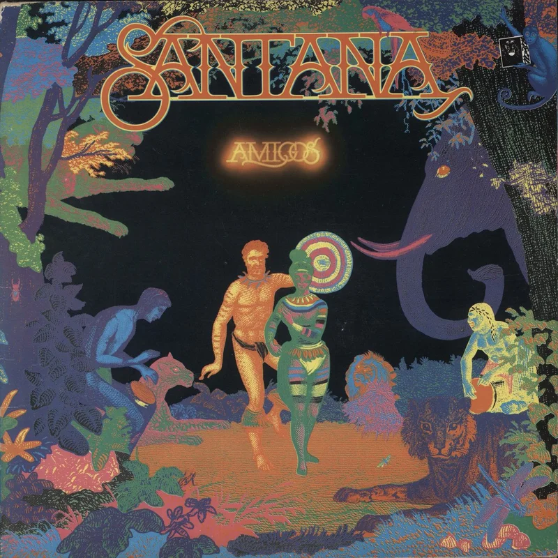 Santana Amigos - Gold Promo Stamp Dutch Promo Vinyl LP
