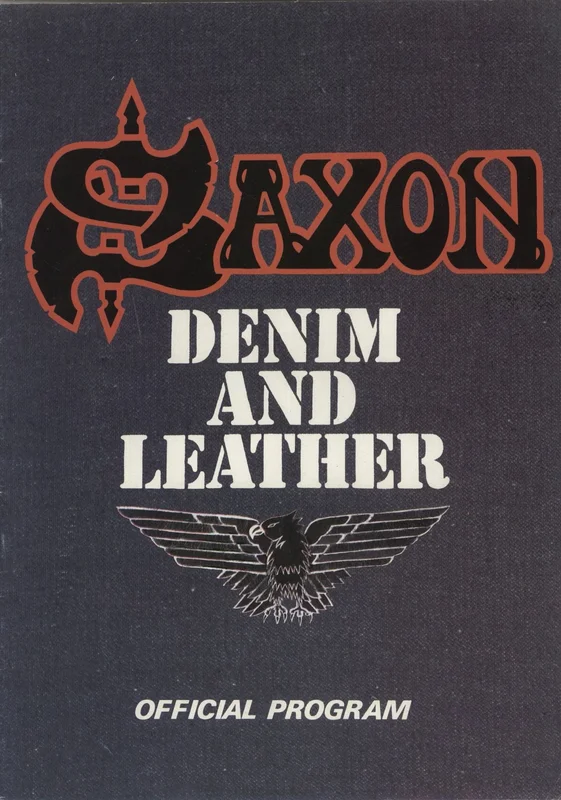 Saxon Denim And Leather + Ticket Stub UK Tour programme