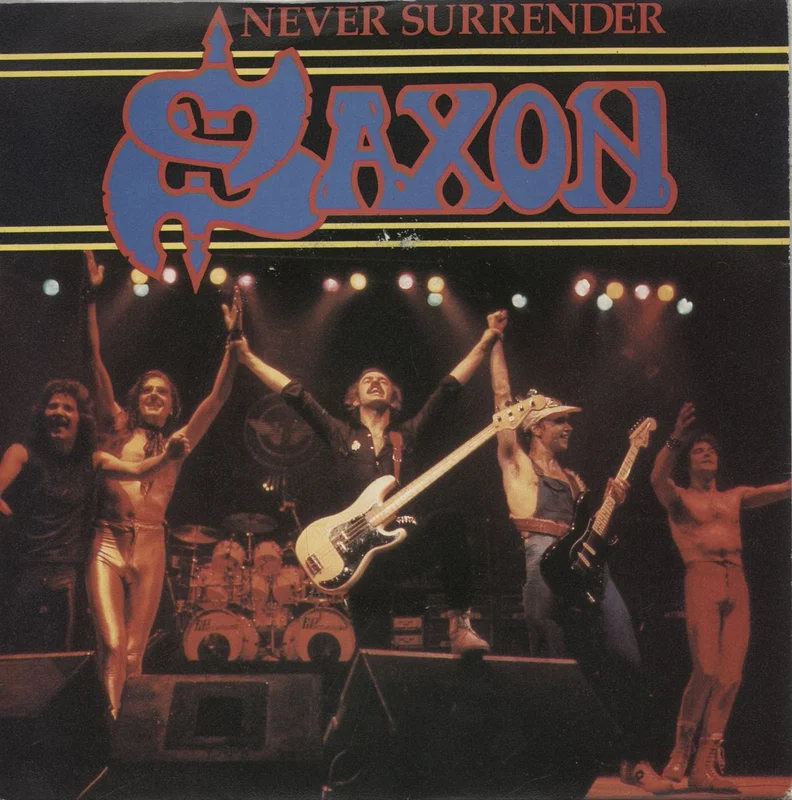 Saxon Never Surrender - inj French 7" vinyl
